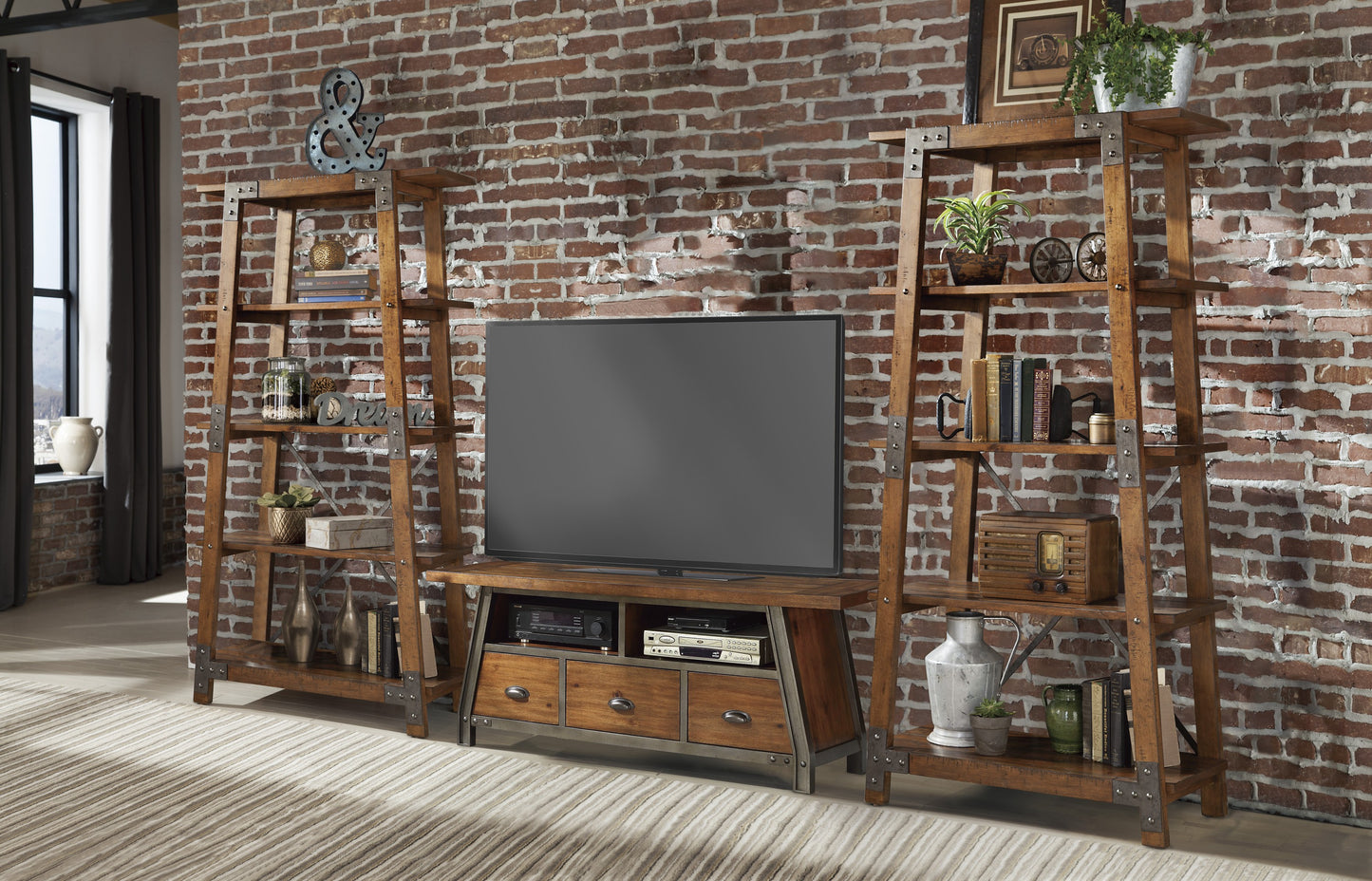Holverson 64" TV STand RUSTIC BROWN ONLY