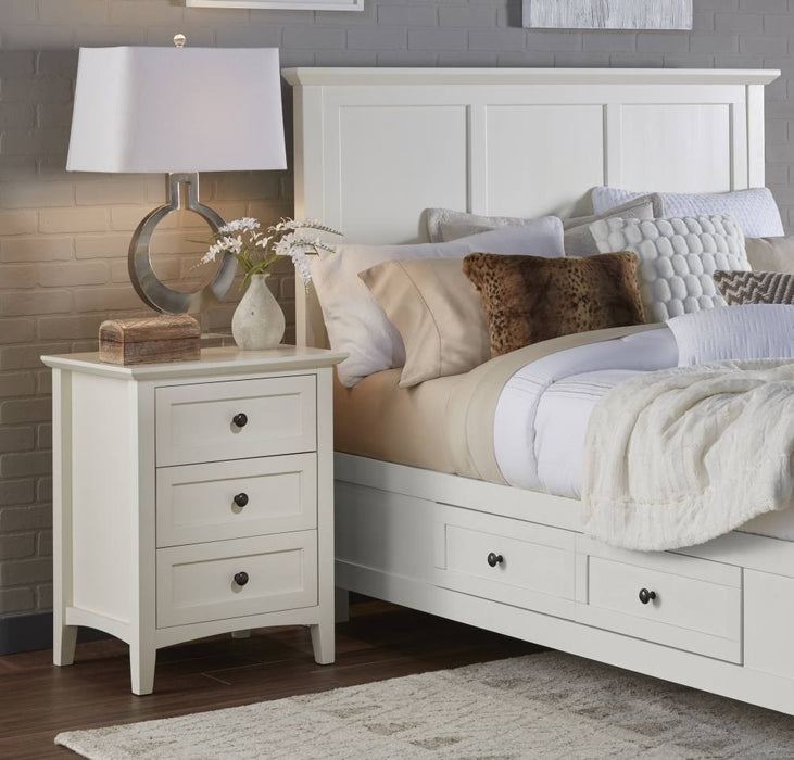 Paragon Solid Wood Queen Storage Bed WHITE