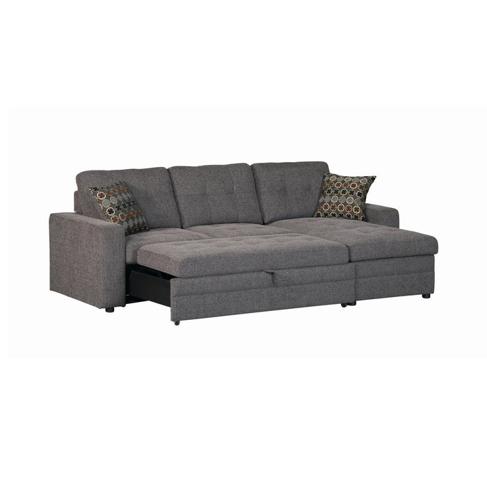 Gus Sectional W/Sleeper & Storage CHARCOAL ONLY RAF ONLY