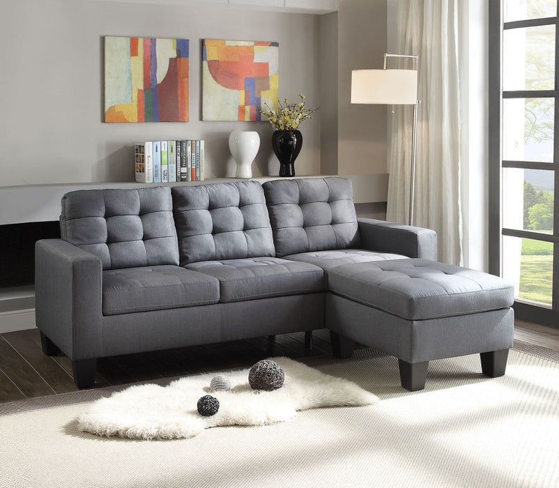 Earsom Sofa W/movable ottoman GREY