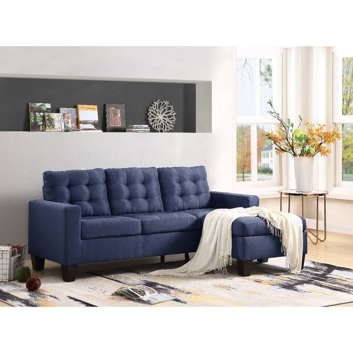 Earsom Sofa W/movable ottoman BLUE