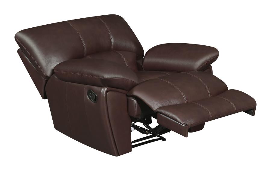 Clifford Top Grain Leather Reclining Sofa BROWN ONLY