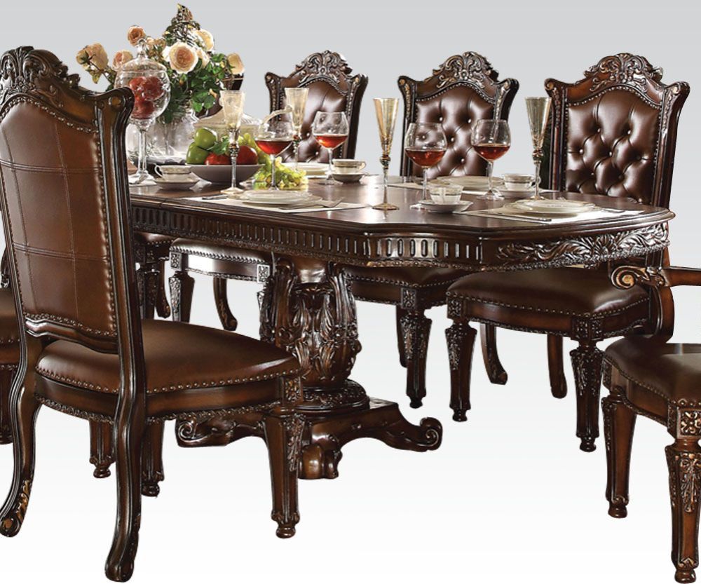 Vendome 7PCS Dining Set Table 2 arm chair, 4 side chairs