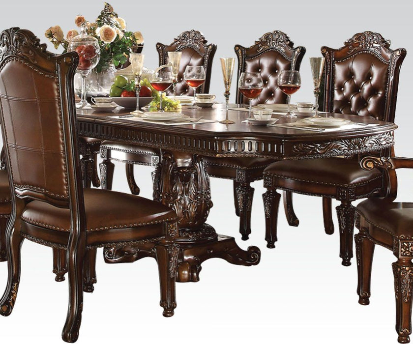 Vendome 7PCS Dining Set Table 2 arm chair, 4 side chairs