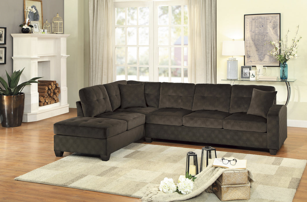 # Emilio Sectional Reversible CHOCOLATE