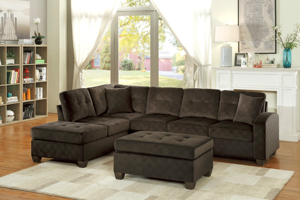 # Emilio Sectional Reversible CHOCOLATE