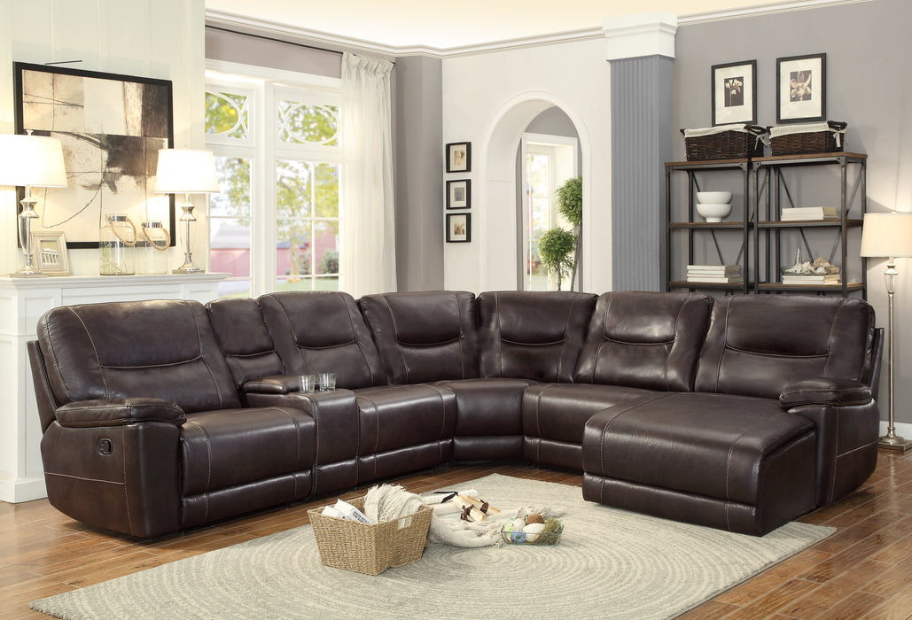 Columbus 6 Pcs Sectional LAF OR RAF BROWN