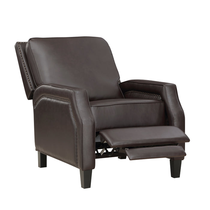 Berenson Push Back Recliner Chair DARK BROWN VINYL