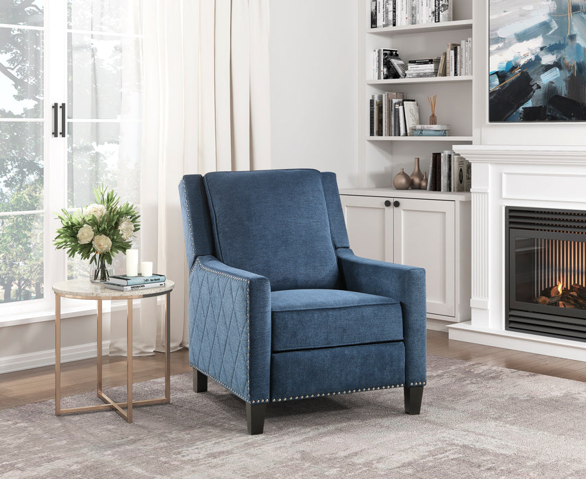 Banks Push Back Recliner Chair BLUE