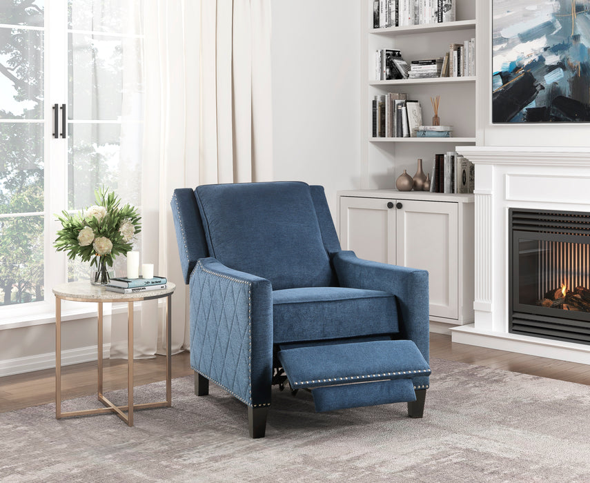 Banks Push Back Recliner Chair BLUE