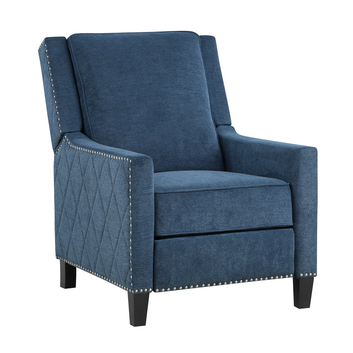 Banks Push Back Recliner Chair BLUE