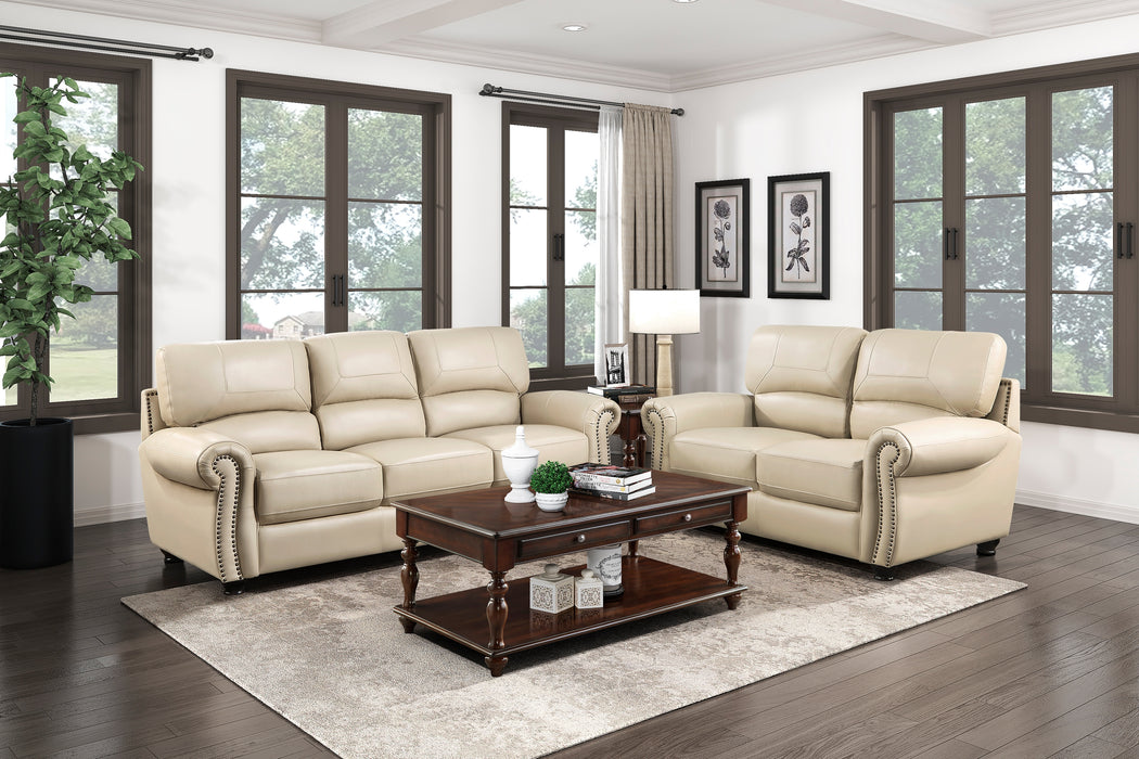 Foxborough Top Grain Leather Sofa CREAM