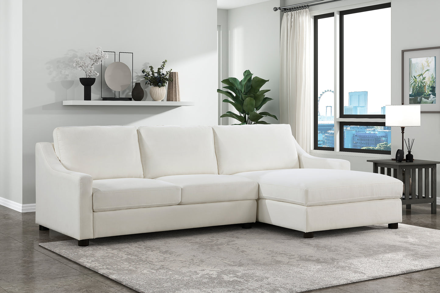 Zayden 2 PCS Sectional RAF ONLY CREAM ONLY