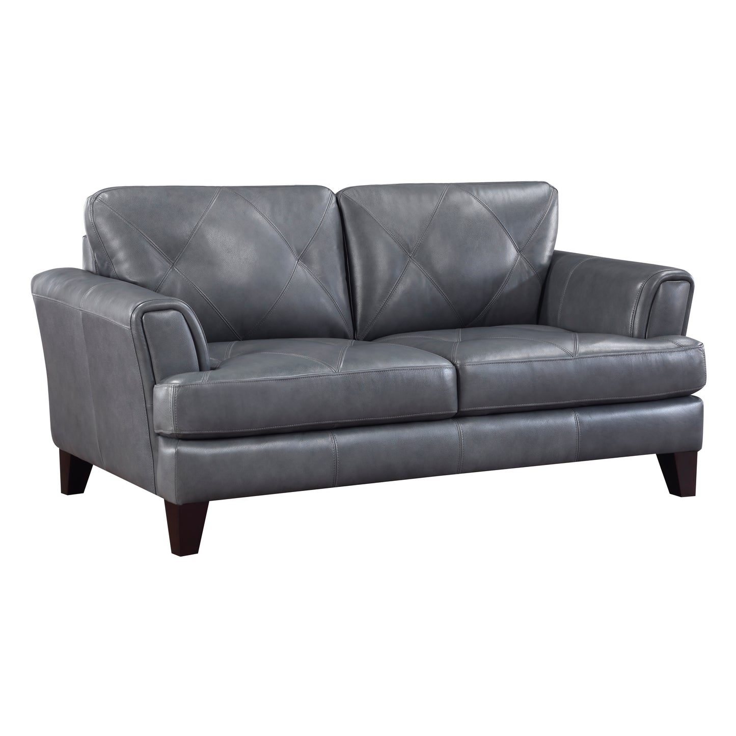 Thierry Top Grain Leather Sofa BLUE GREY