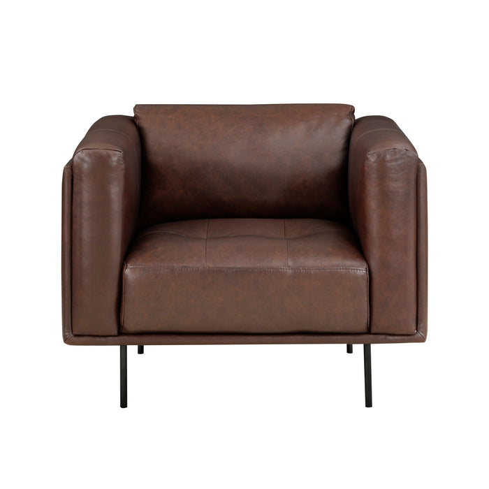 Soren Top Grain Leather Sofa BROWN ONLY 100% LEATHER