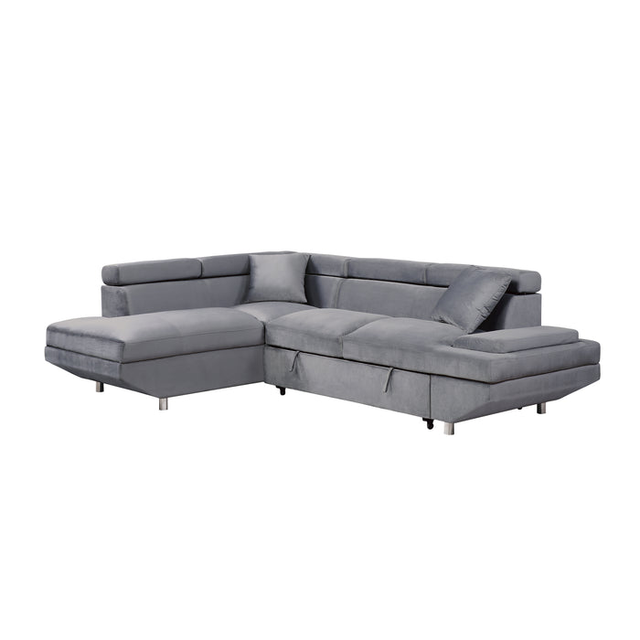 Cruz Sectional W/ Sleeper LAF Only GREY ONLY