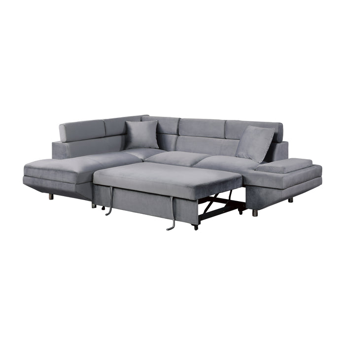 Cruz Sectional W/ Sleeper LAF Only GREY ONLY