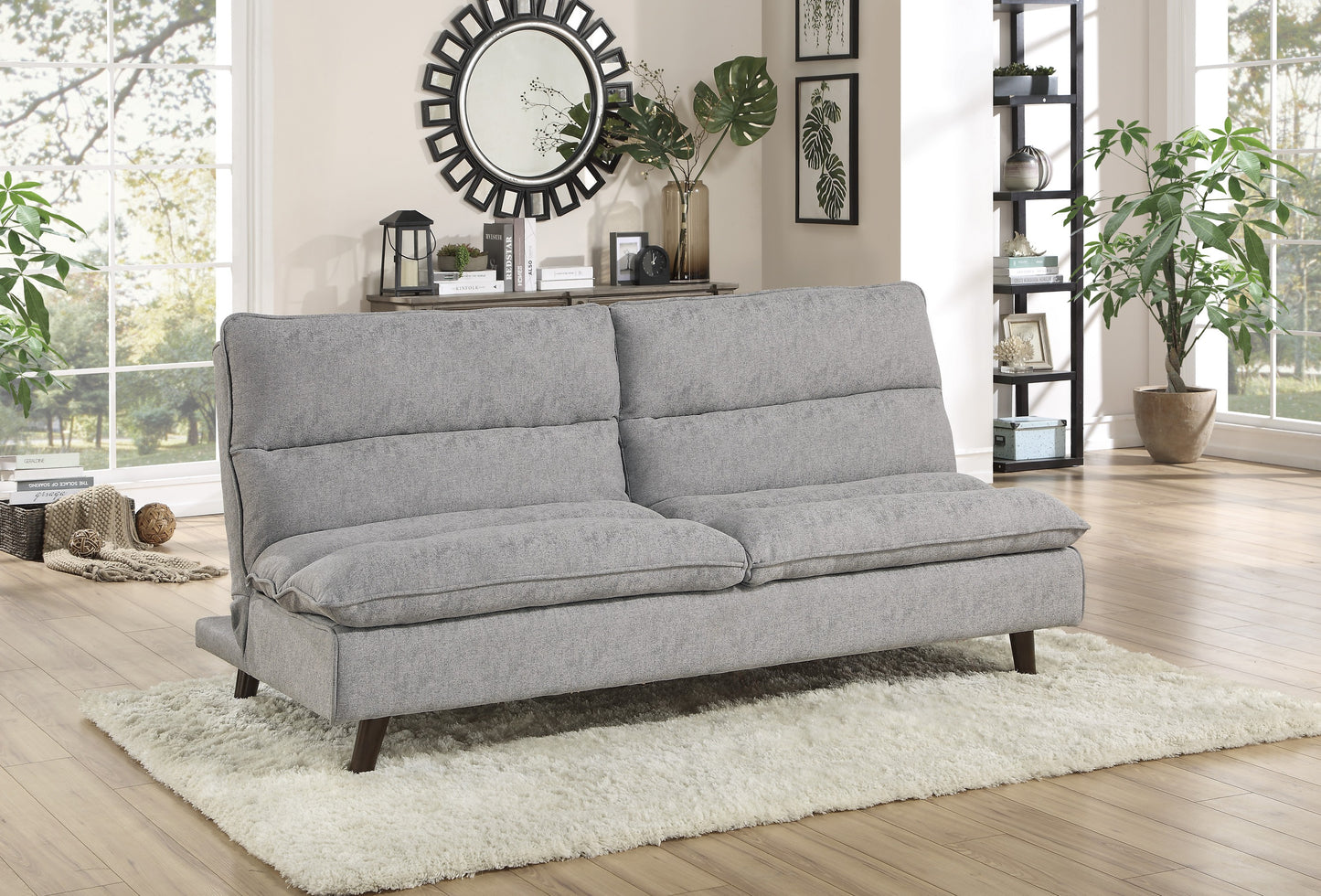 Mackay Convertible Futon Sofa Sleeper GREY