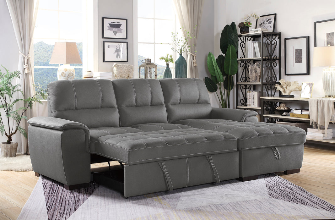 Andes Sectional W/Sleeper & Storage RAF ONLY, GREY