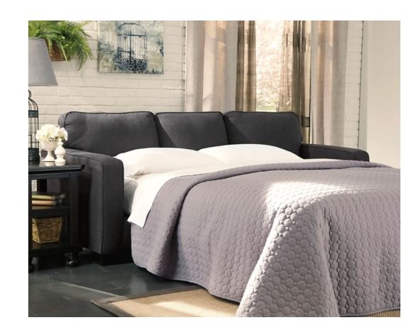 Alenya Queen Sofa Bed Sleeper W/ MEMORY FOAM DARK GREY