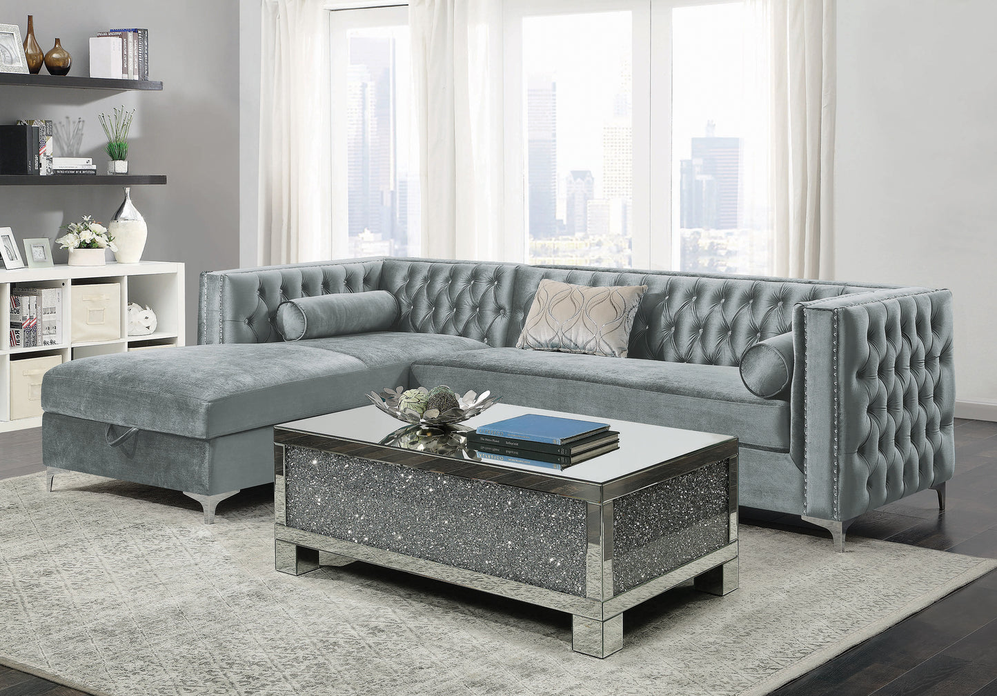 Bellaire Sectional SILVER LAF CHAISE ONLY