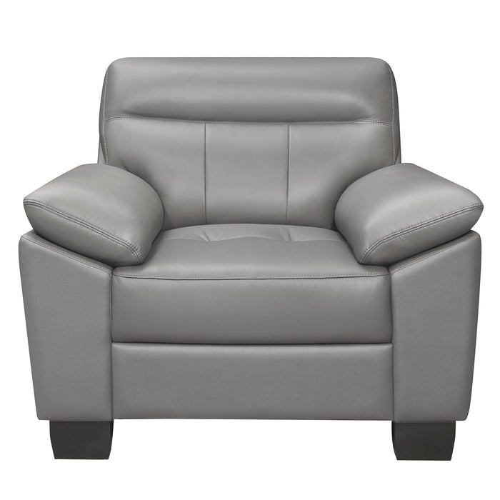 Denizen Chair Top Grain Leather MEDIUM GREY