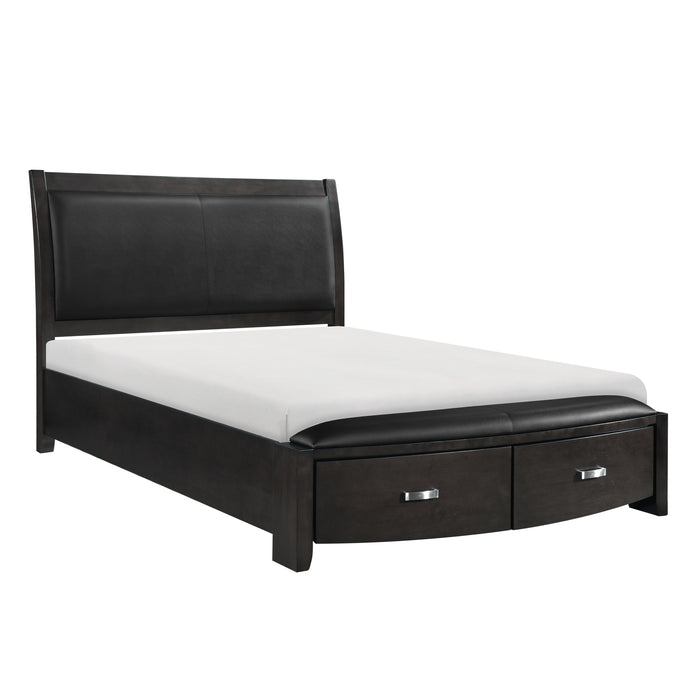 Lyric Queen Platform Storage Bed GREY