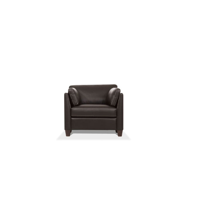 Matias Top Grain Leather Sofa CHOCOLATE