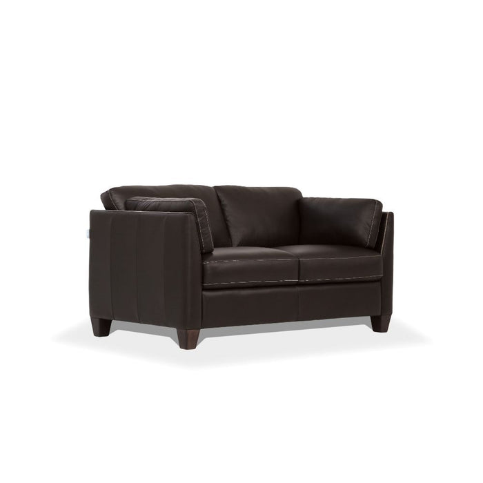 Matias Top Grain Leather Sofa CHOCOLATE