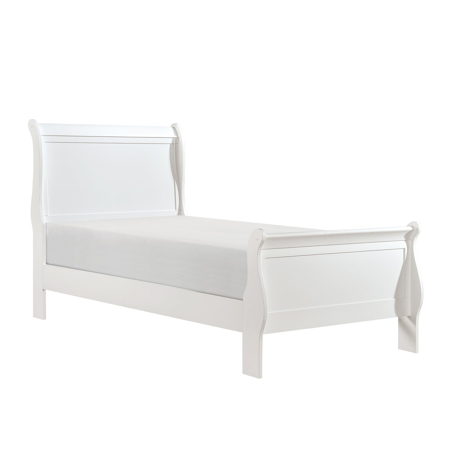 Mayville Twin Sleigh Bed WHITE