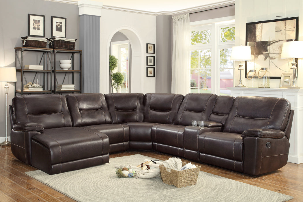 Columbus 6 Pcs Sectional LAF OR RAF BROWN