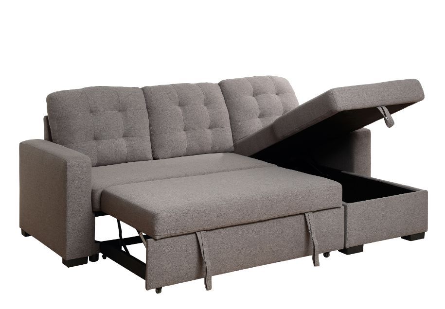 Chambord Reversible Storage Sleeper Sectional GREY ONLY