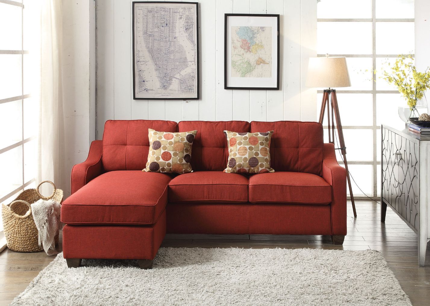 Cleavon II Sectional LAF only RED LINEN ONLY