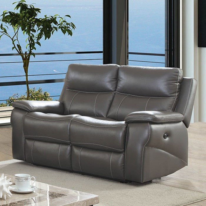 Lila Top Grain Leather Power Sofa Recliner GREY ONLY