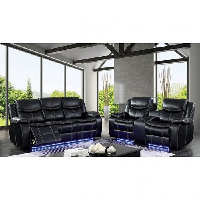 Sirius Vinyl Power Reclining Sofa BLACK ONLY