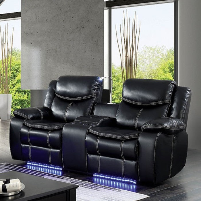 Sirius Vinyl Power Reclining Sofa BLACK ONLY