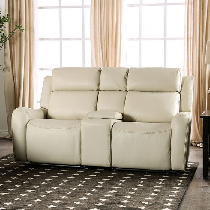 Barclay Vinyl Power Sofa Recliner BEIGE