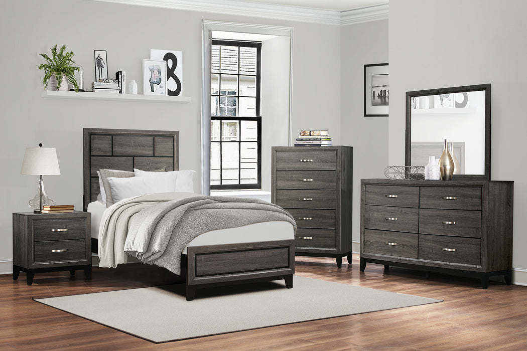 Davi 4PC Twin/Full/Queen Bedroom Set- Twin/Full/Queen bed, dresser, mirror, night stand