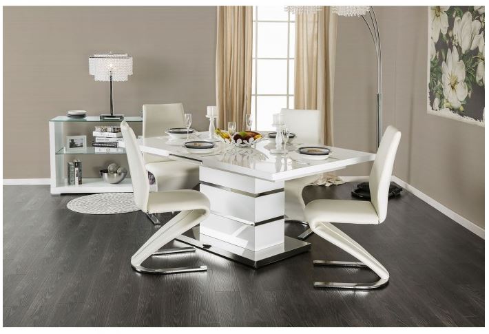 Midvale 5PC Dining Set - Table & Chairs WHITE