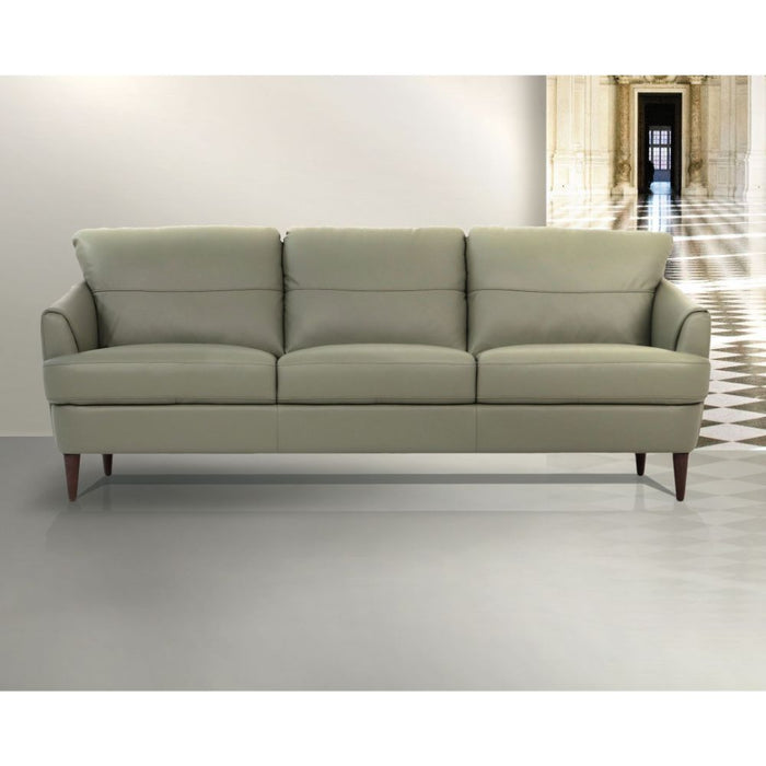 Helena MADE IN ITALY ITALIAN Leather Sofa MOSS GREEN