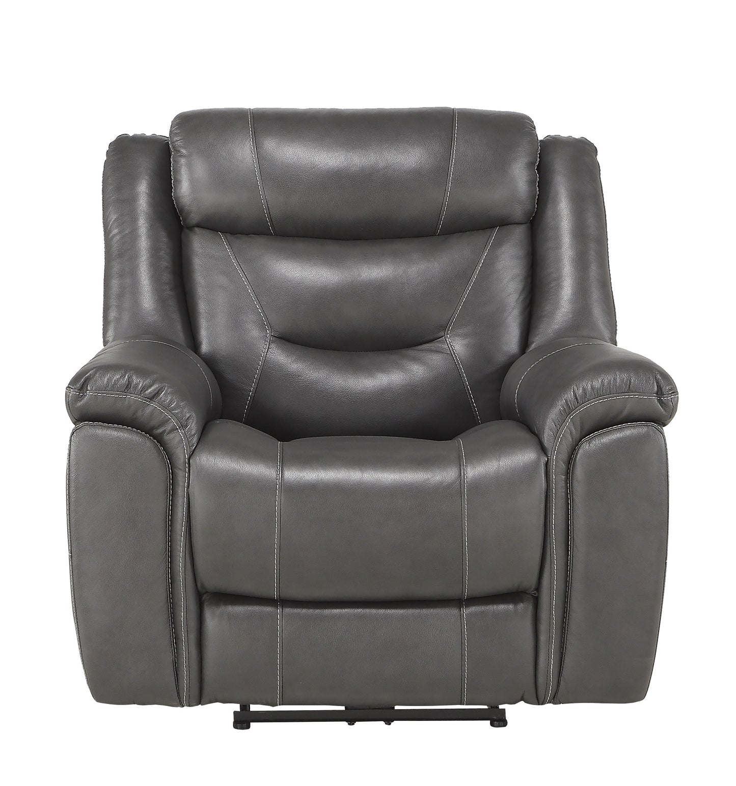 Kennett Italian Leather Power Recliner Chair Dark Grey