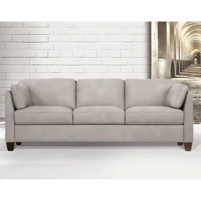 Matias Top Grain Leather Sofa DUSTY WHITE