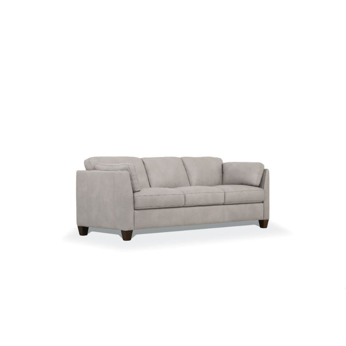 Matias Top Grain Leather Sofa DUSTY WHITE