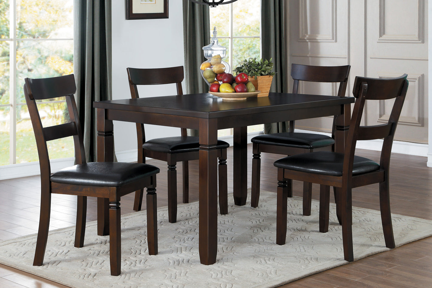 Oklahoma 5PC Dining Set - Table & 4 Chairs BROWN only