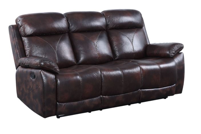 Perfiel Top Grain Leather Recliner Sofa DARK BROWN ONLY