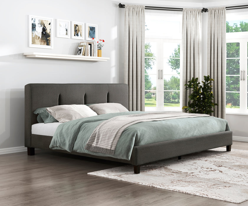 Quantam Queen Platform Bed DARK GREY ONLY