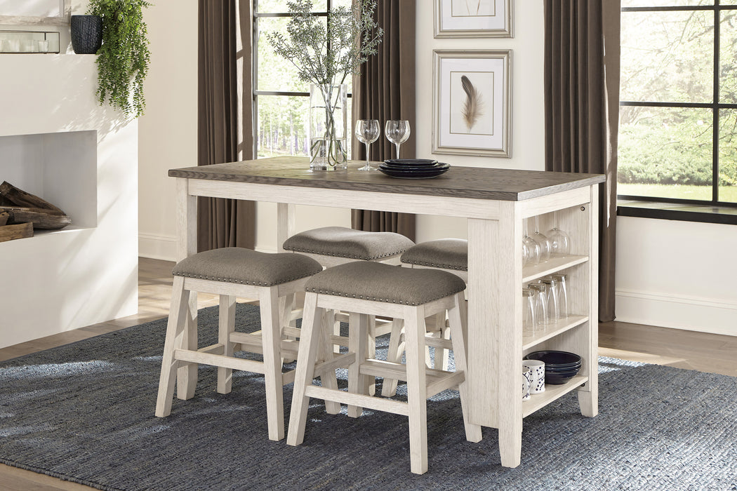 Timbre 5PC Counter Dinette Set WHITEWASH