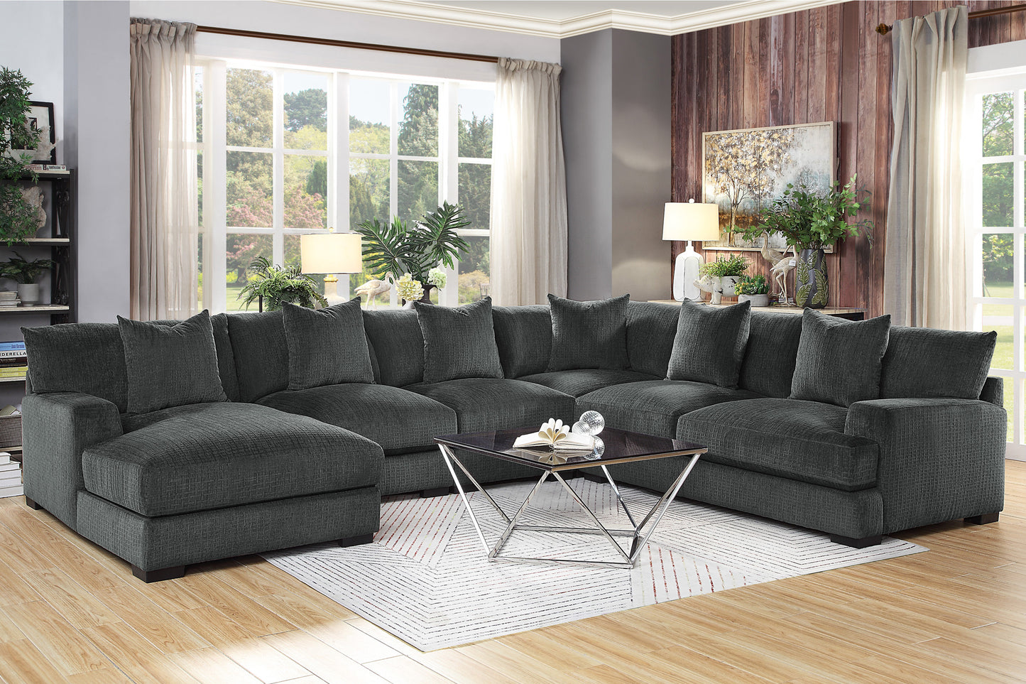 Worchester 5PCS Sectional LAF or RAF GREY ONLY